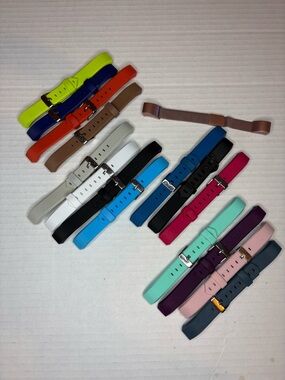 Assorted Silicone Fitbit Alta Bands - Multiple Colors one metal magnetic
